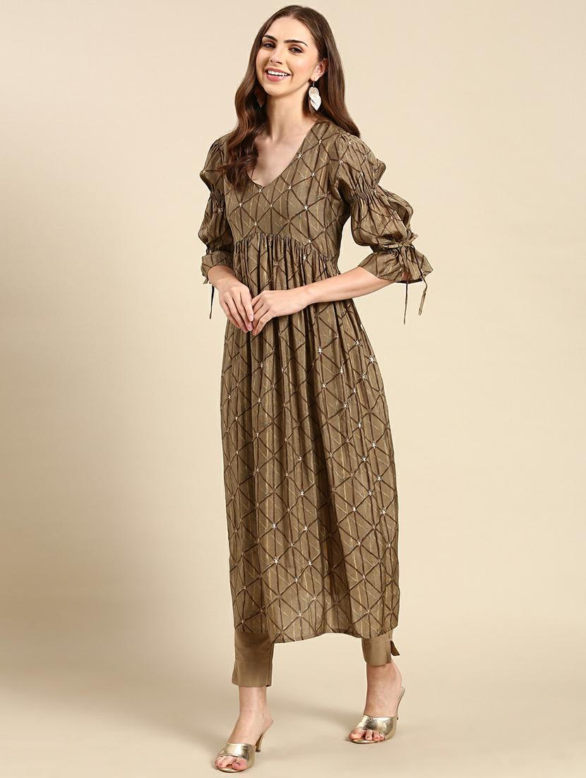 women's flared kurta - 19665062 - Standard Image - 2