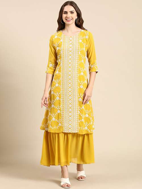 women's straight kurta - 19665080 - Standard Image - 0