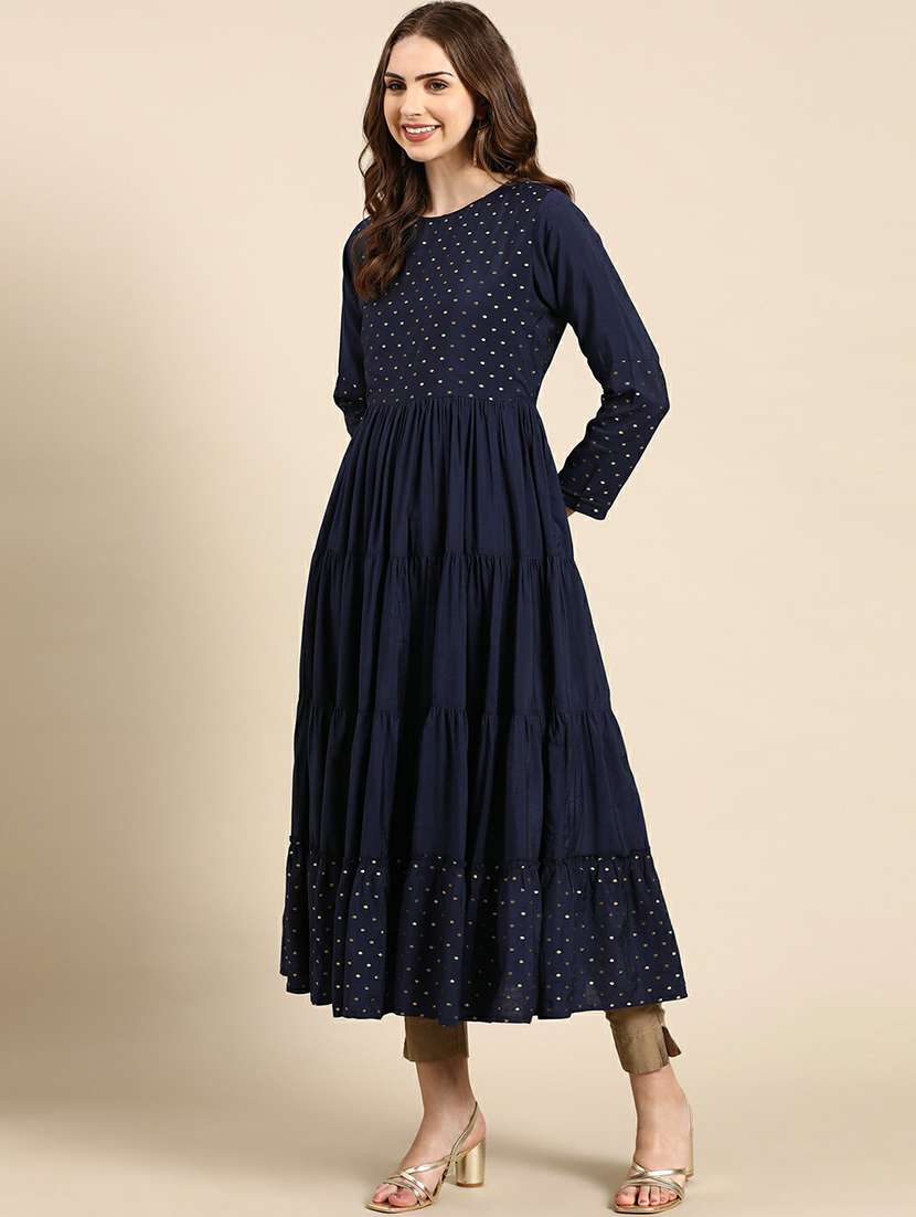 women's tiered kurta - 19665089 -  Standard Image - 2