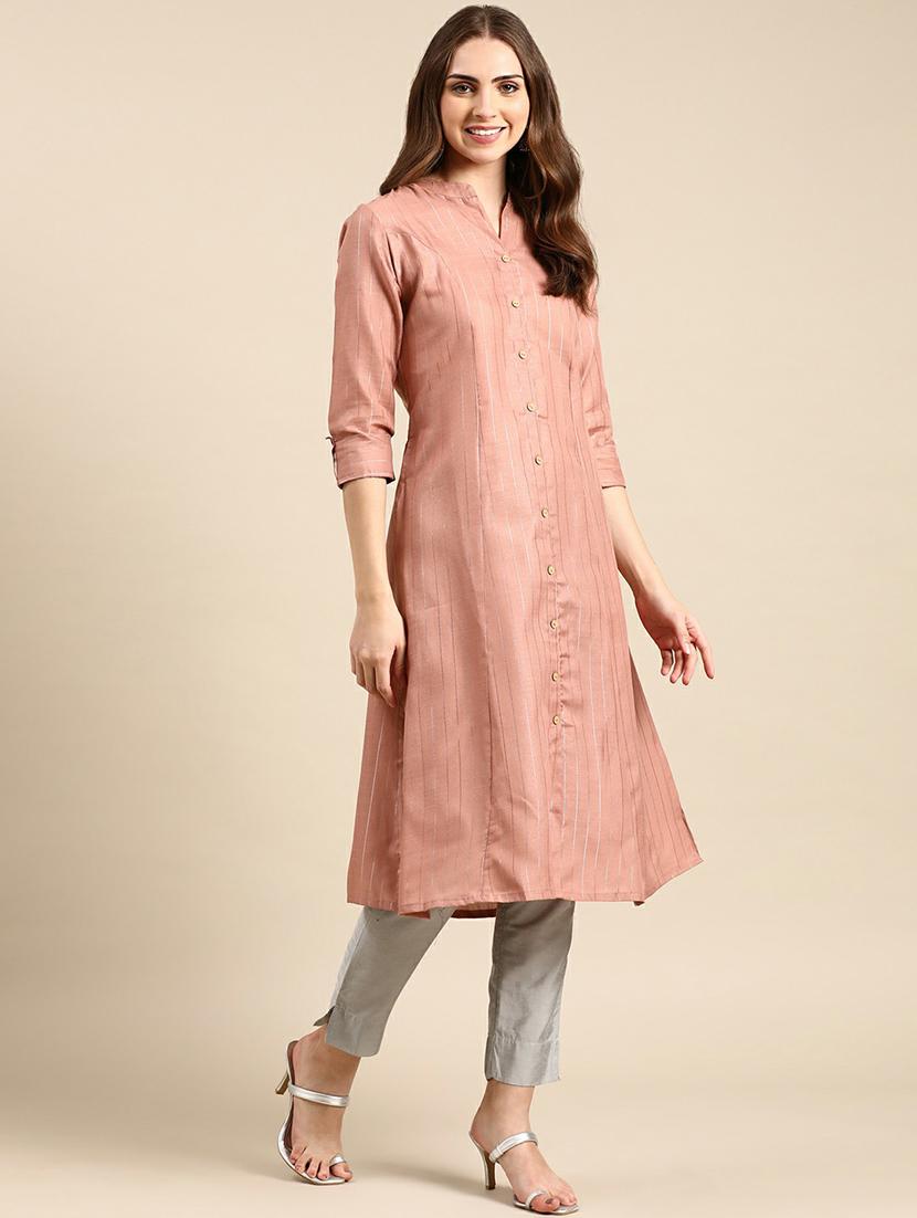 women's straight kurta - 19665095 - Standard Image - 2