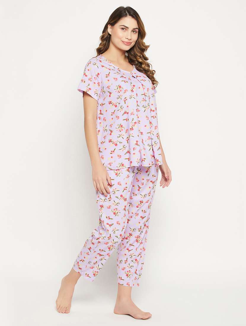 printed pyjama set nightwear set - 19665210 - Standard Image - 2