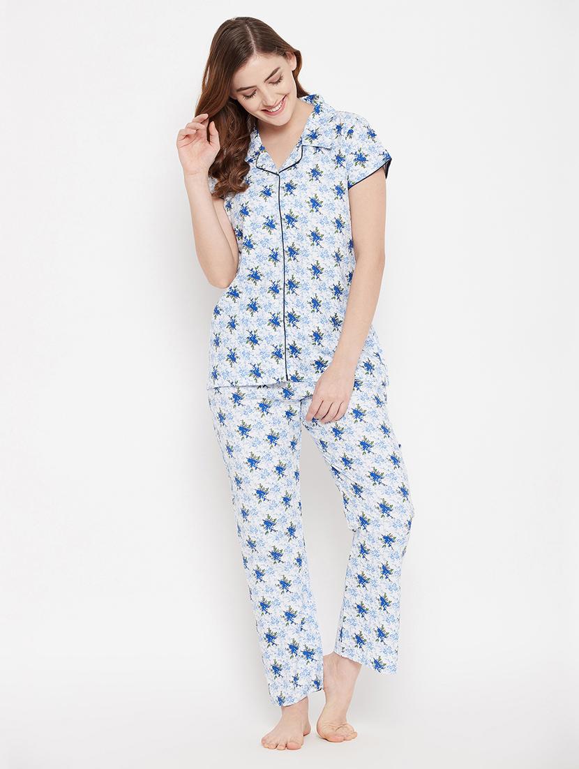 women printed night suit set - 19665212 - Standard Image - 2
