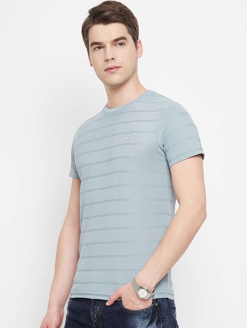 blue round neck regular t-shirt