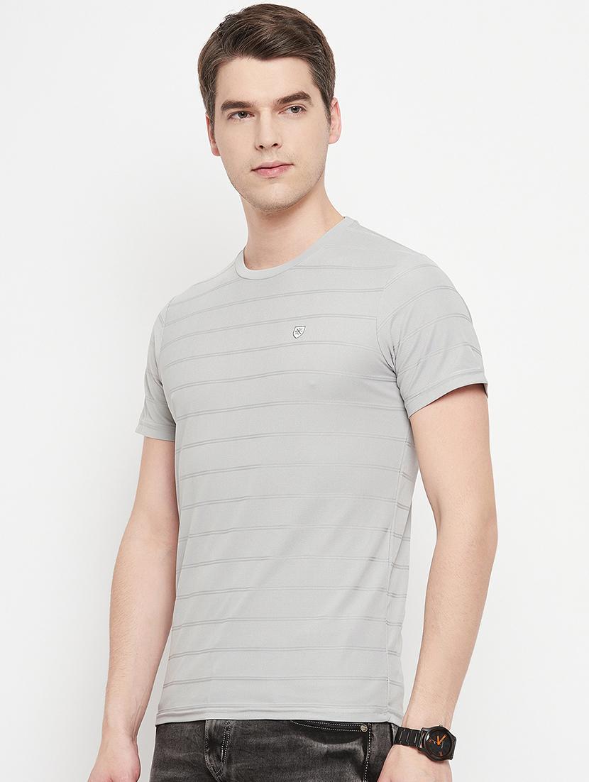 grey round neck regular t-shirt - 19665284 - Zoom Image - 0