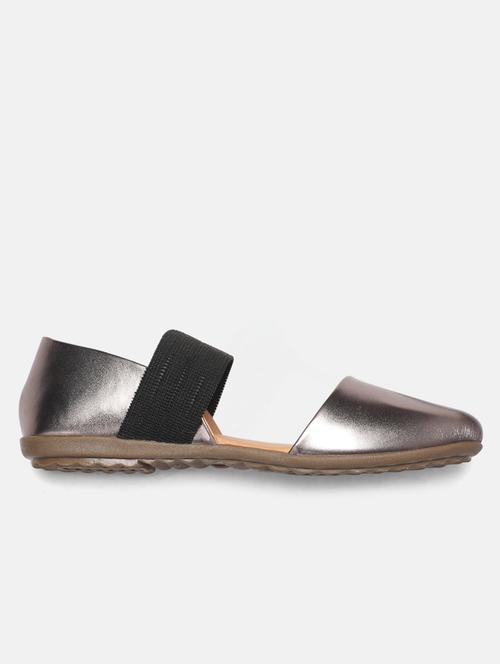 grey faux leather ballerina - 19665788 - Standard Image - 0