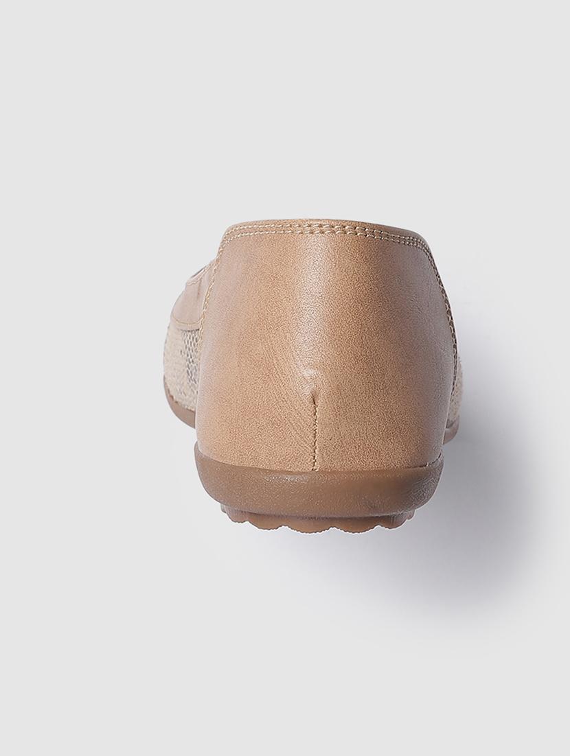beige faux leather ballerina - 19665796 - Standard Image - 2