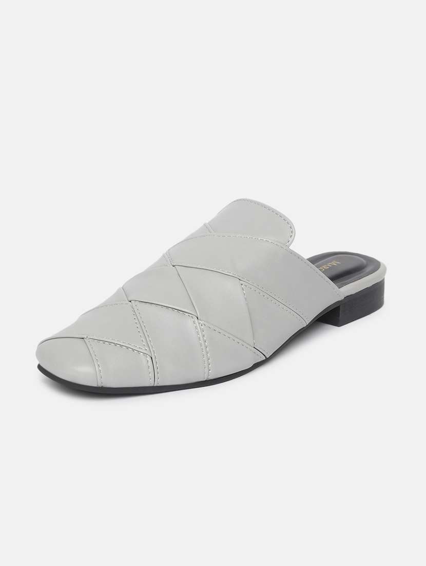 women solid mules sandal - 19665828 - Standard Image - 2