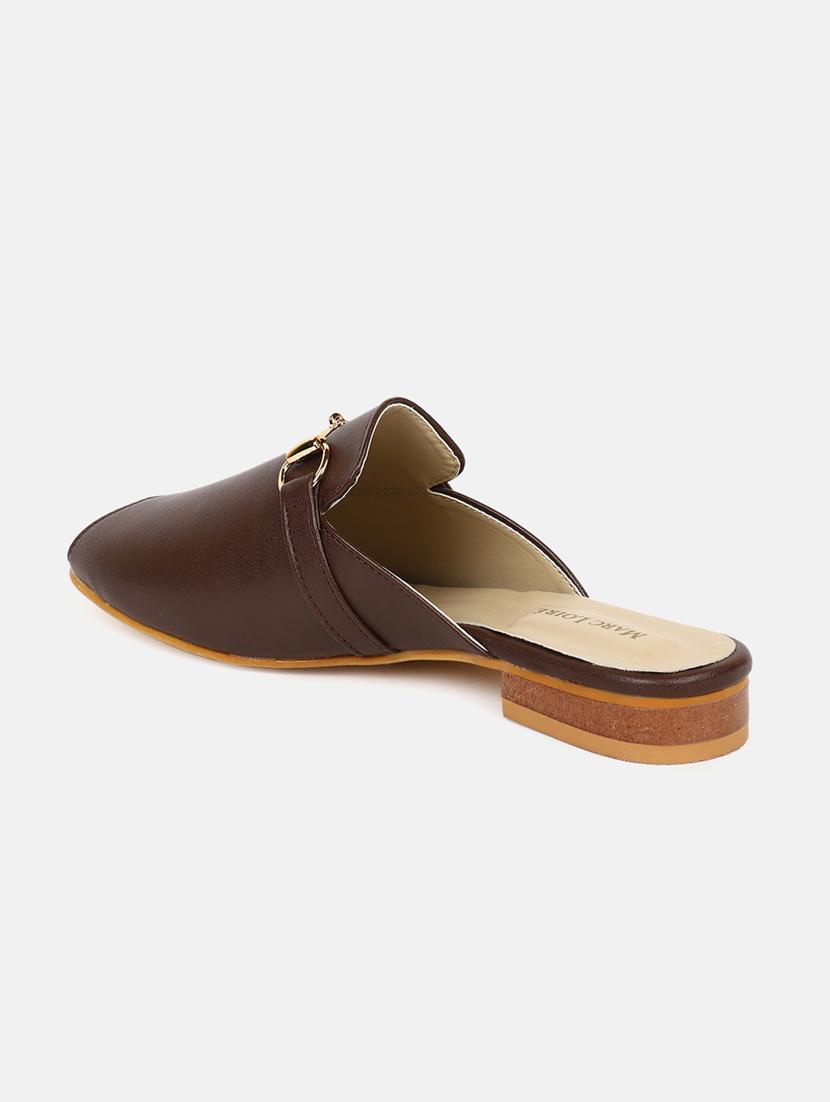 brown synthetic slip on sandals - 19665849 - Standard Image - 2