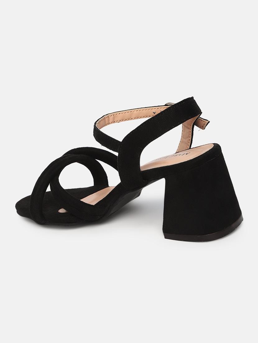 black suede back strap sandals - 19665910 - Standard Image - 2