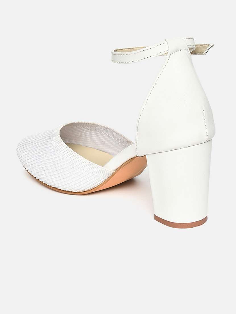 white mesh back strap sandals - 19665914 -  Standard Image - 2