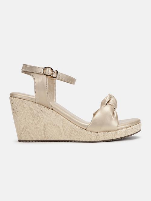 marc loire women gold embellished wedge heels - 19666070 - Standard Image - 0