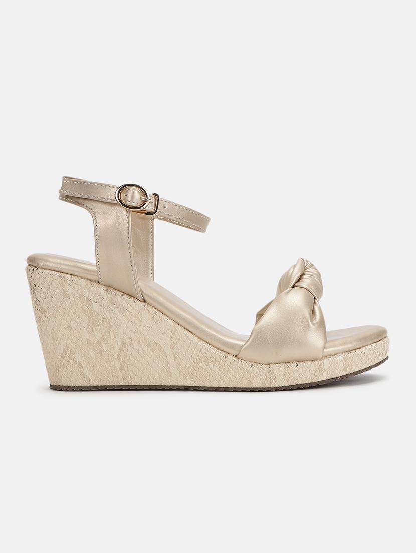 marc loire women gold embellished wedge heels - 19666070 - Zoom Image - 0