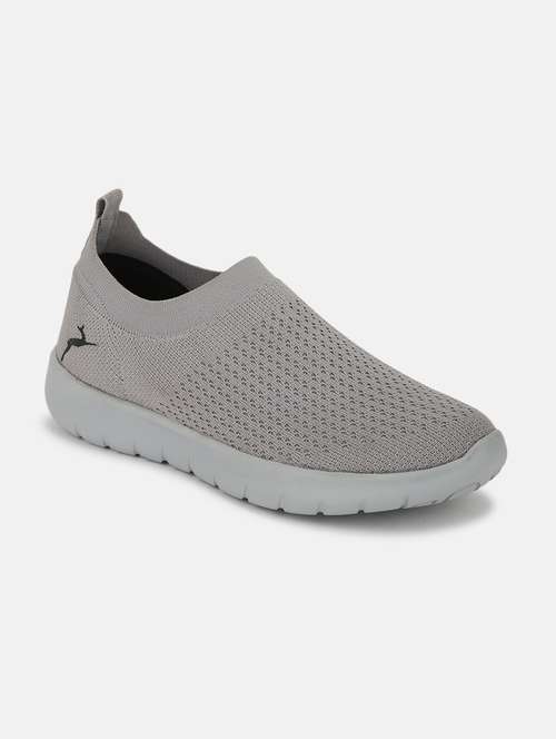 grey fabric slip on casual shoes - 19666314 - Standard Image - 0