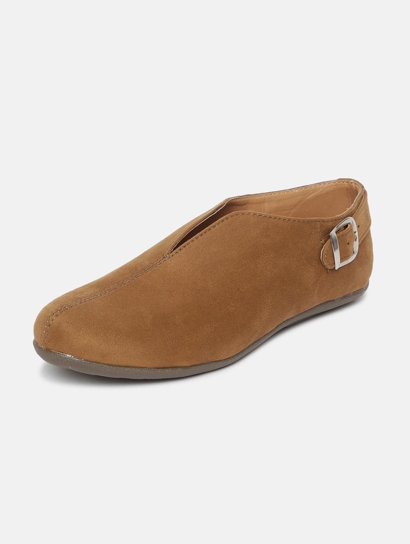 tan faux leather slip on casual shoes - 19666332 - Standard Image - 2
