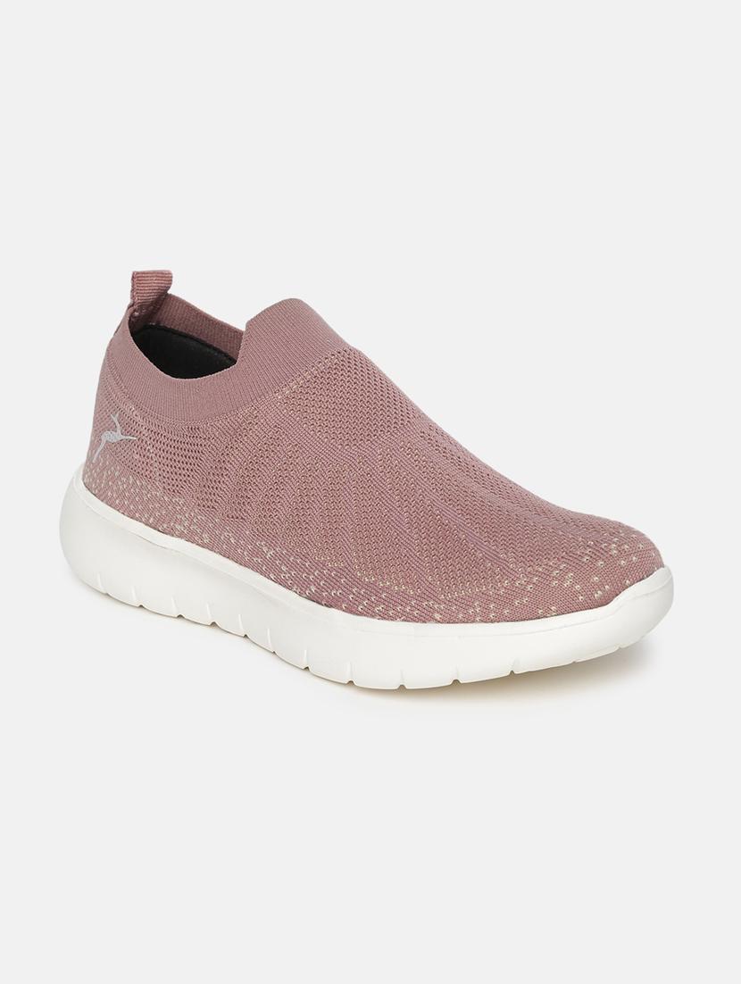 magenta fabric slip on casual shoes - 19666345 -  Zoom Image - 0
