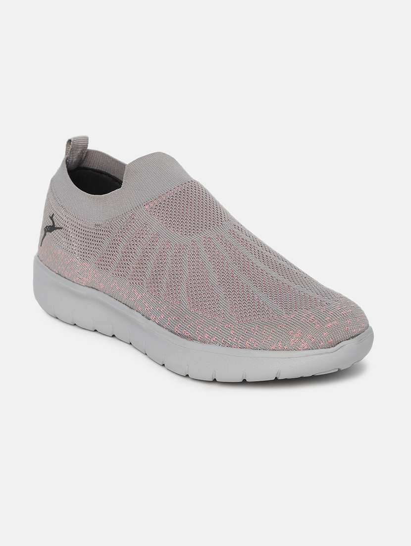 grey fabric slip on casual shoes - 19666346 - Zoom Image - 0