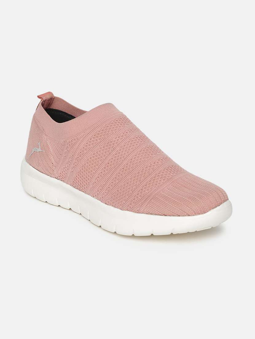 pink slip on casual shoe