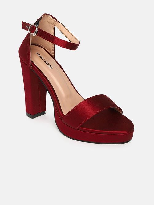 maroon synthetic closed back sandals - 19666411 -  Standard Image - 0