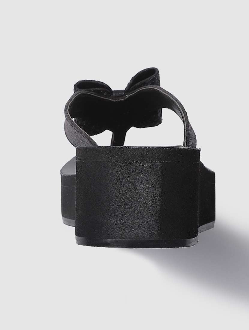 black t-strap wedge - 19666445 -  Standard Image - 2