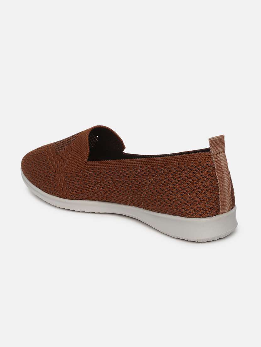brown fabric slip on casual shoes - 19666454 -  Standard Image - 2