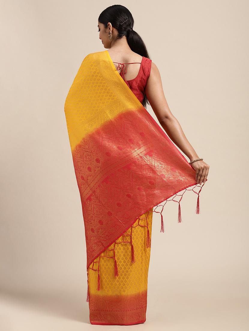 self designed woven saree with blouse - 19666565 - Standard Image - 2
