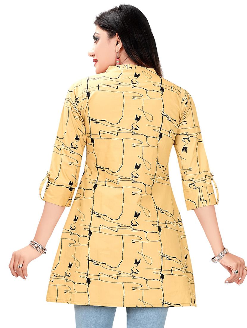 printed a-line kurti - 19666819 - Standard Image - 2
