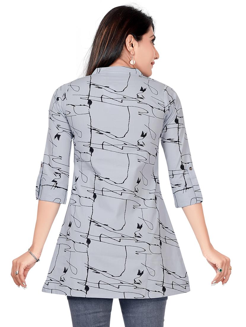 printed a-line kurti - 19666820 - Standard Image - 2
