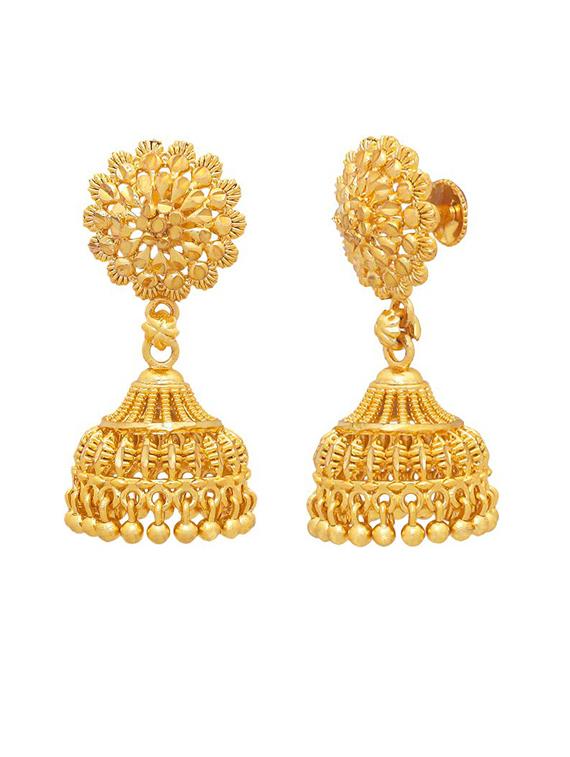 gold brass studs earring - 19666924 - Standard Image - 2