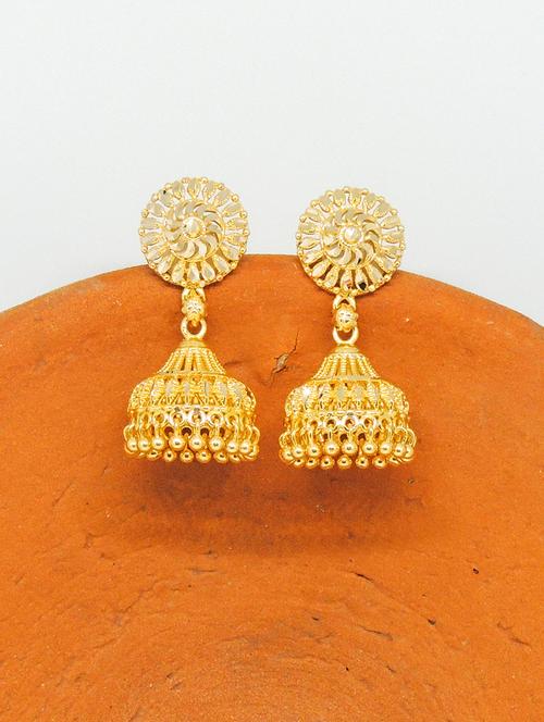 gold brass studs earring - 19666925 - Standard Image - 0