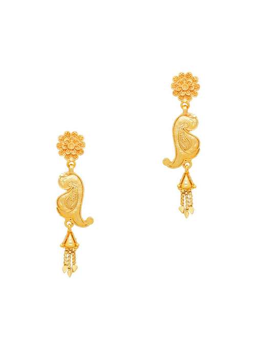 gold brass drop earring - 19667044 - Standard Image - 0