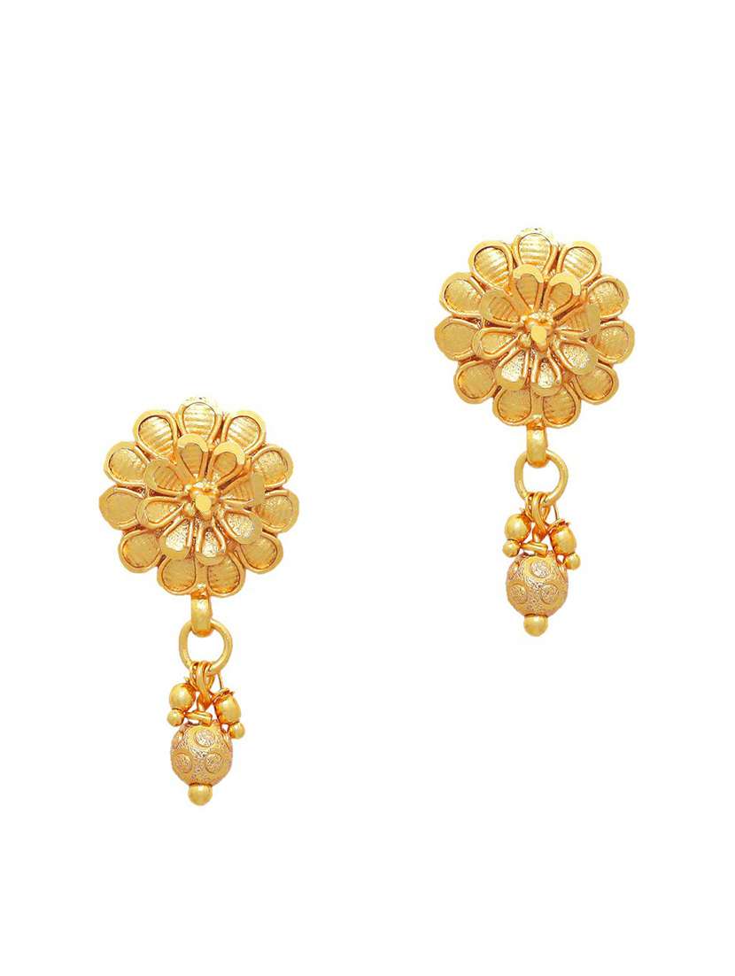 gold brass studs earring - 19667056 - Zoom Image - 0