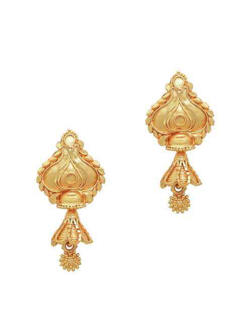 gold brass studs earring - 19667077 - Standard Image - 0