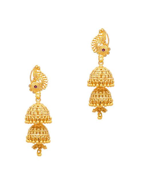 gold brass studs earring - 19667079 -  Standard Image - 0