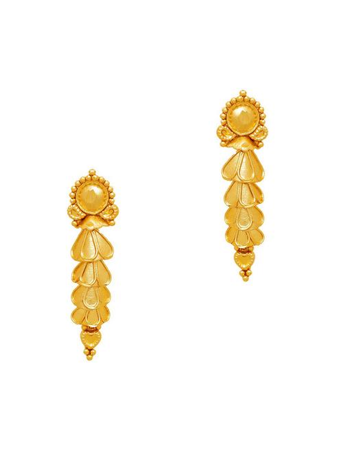 gold brass studs earring - 19667081 - Standard Image - 0