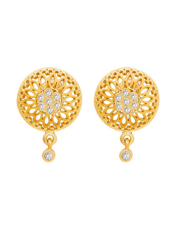 white brass studs earring - 19667202 - Standard Image - 2
