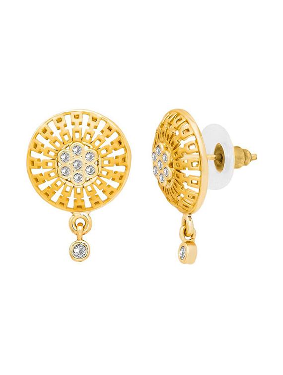white brass studs earring - 19667213 - Standard Image - 2