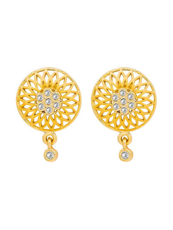 white brass studs earring - 19667215 - Standard Image - 2
