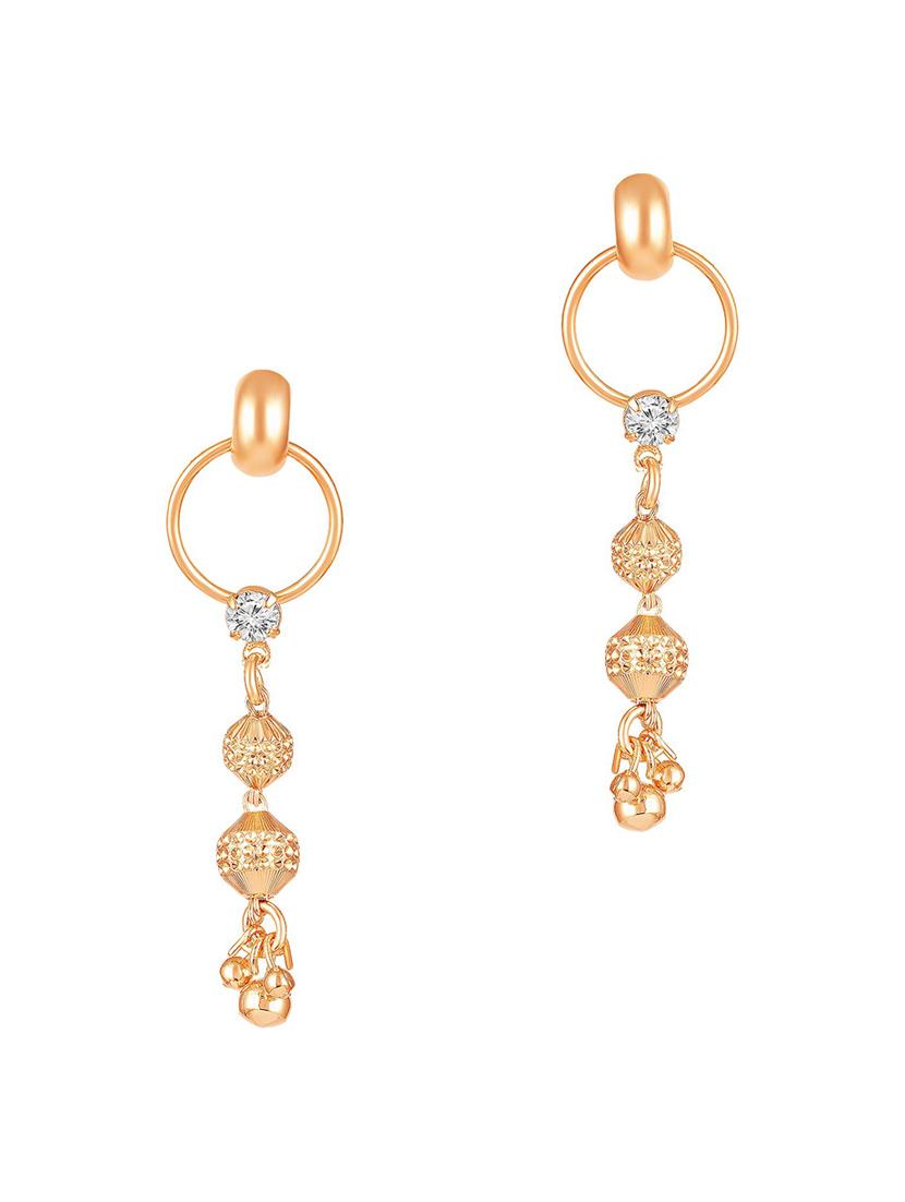 pink brass drop earring - 19667236 - Zoom Image - 0