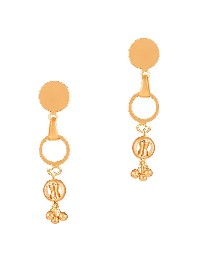 pink brass drop earring