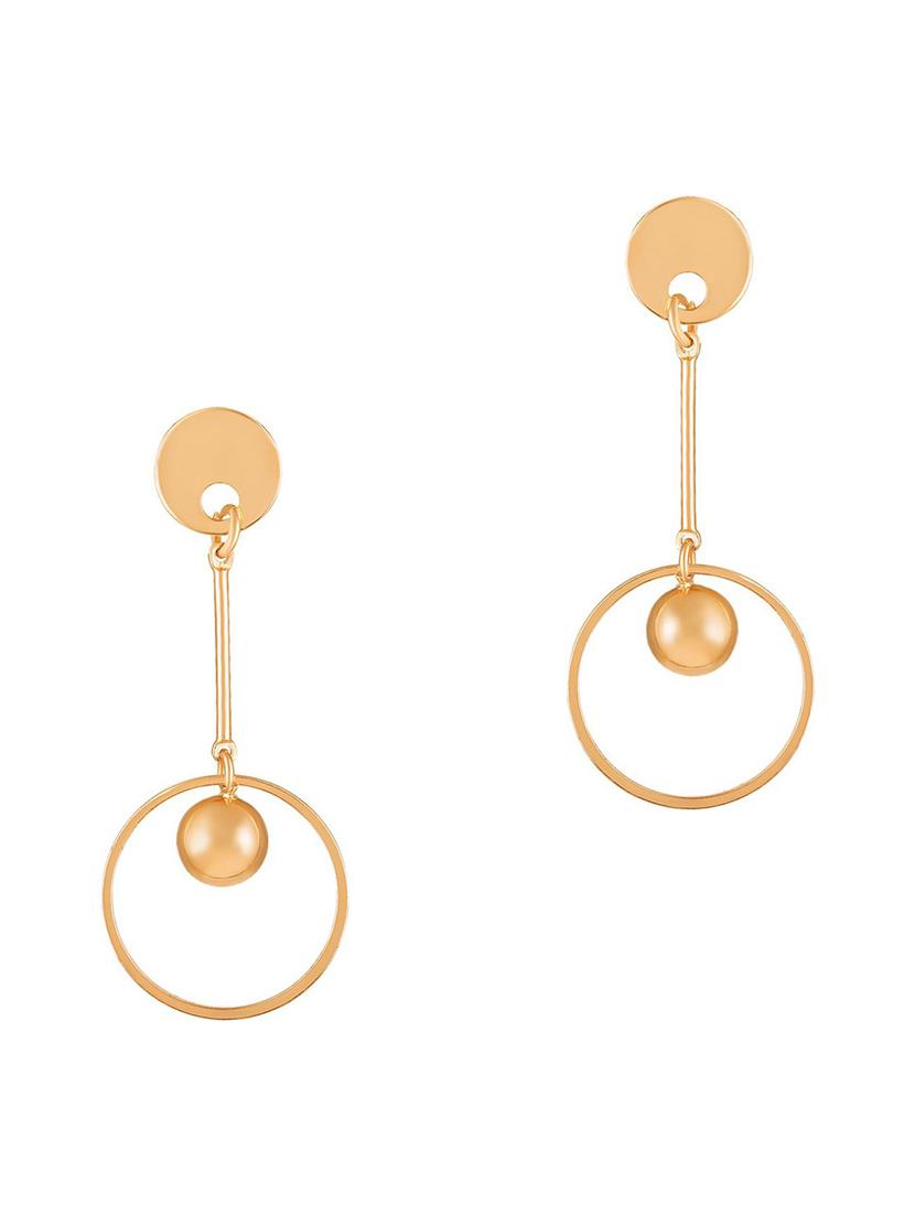 pink brass drop earring - 19667252 -  Zoom Image - 0