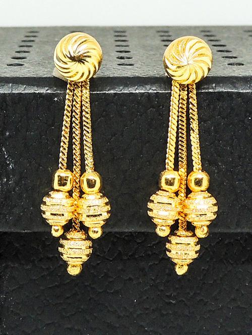 gold brass studs earring - 19667267 - Standard Image - 0
