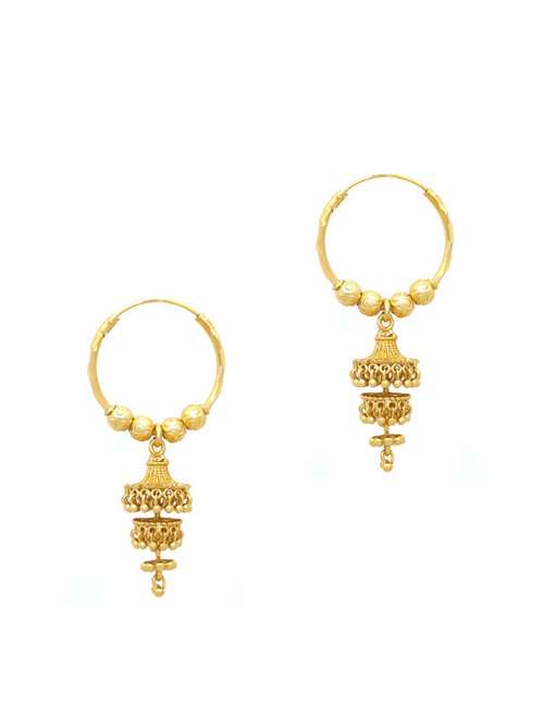 gold brass chandballi earring - 19667290 -  Standard Image - 0
