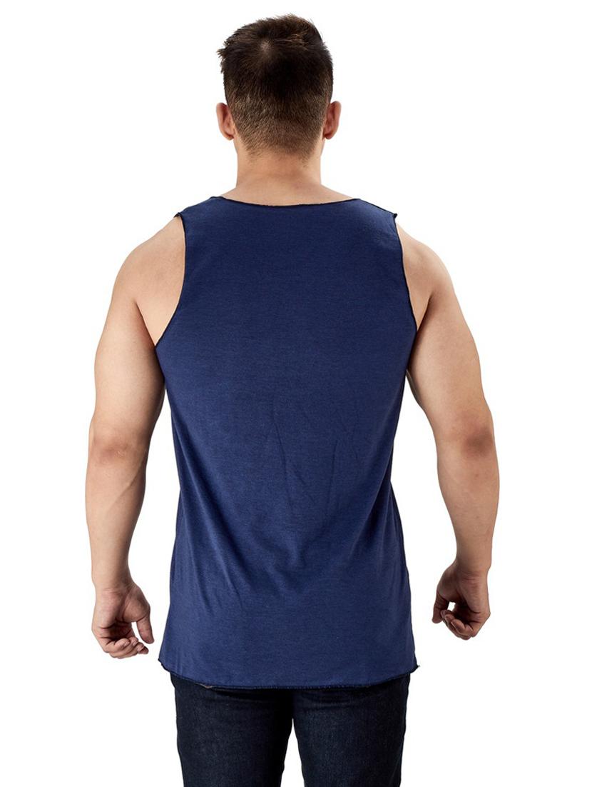 dark blue cotton vest - 19667546 - Standard Image - 2