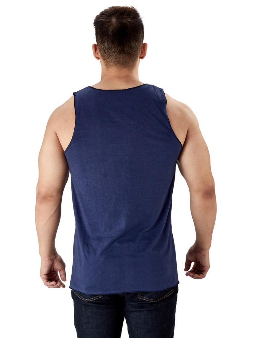 dark blue cotton vest - 19667561 - Standard Image - 2