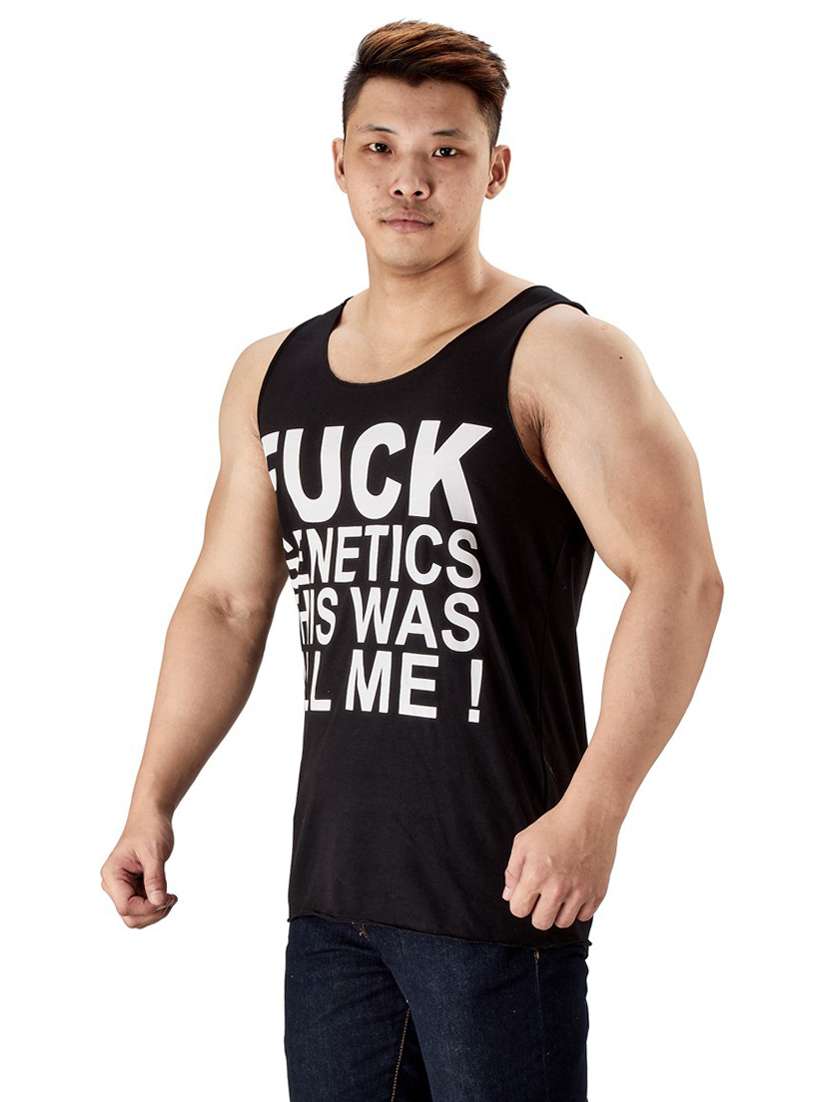 black pure cotton vest - 19667935 -  Standard Image - 2