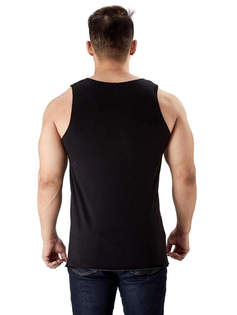 black pure cotton vest - 19667940 -  Standard Image - 2