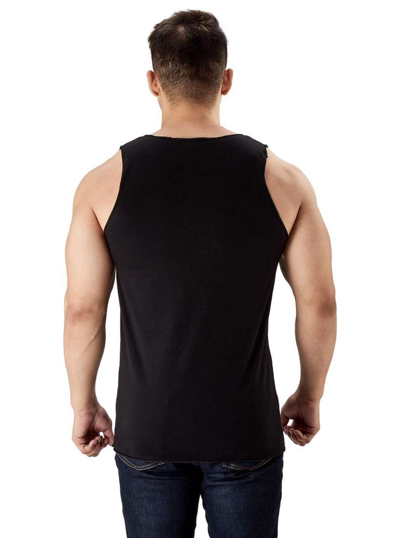 black pure cotton vest - 19667944 -  Standard Image - 2