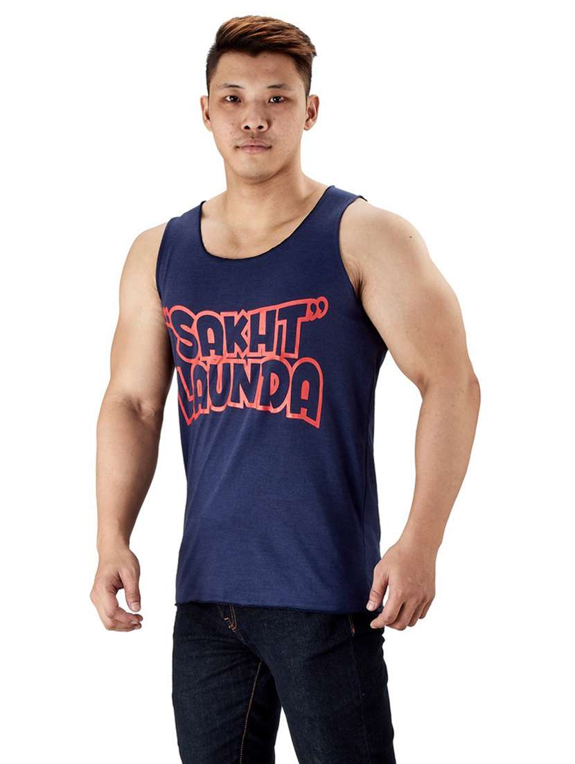 blue pure cotton vest - 19667967 -  Standard Image - 2