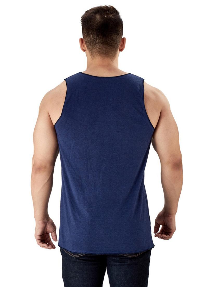 dark blue pure cotton vest - 19668002 - Standard Image - 2