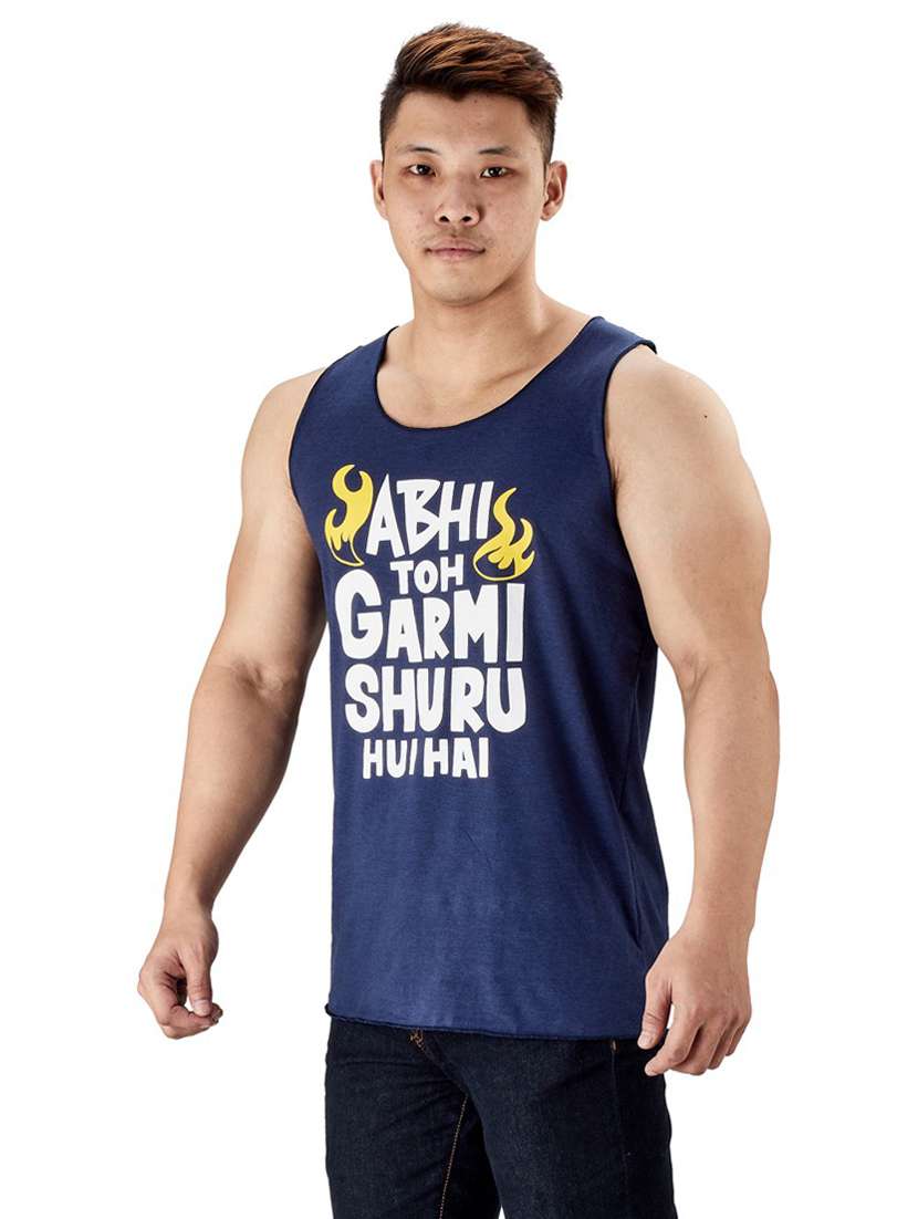 blue pure cotton vest - 19668039 -  Standard Image - 2